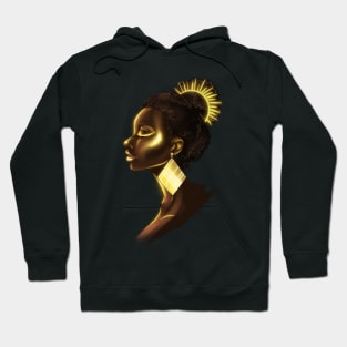 Black Woman African Sun Goddess Illustration Hoodie